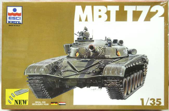 ESCI 1/35 MBT T72 Tank - With Airwaves PE Details - East Germany or Iraq, 5019 plastic model kit
